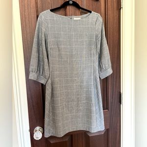 H&M Gray Plaid Shift Dress in Small
